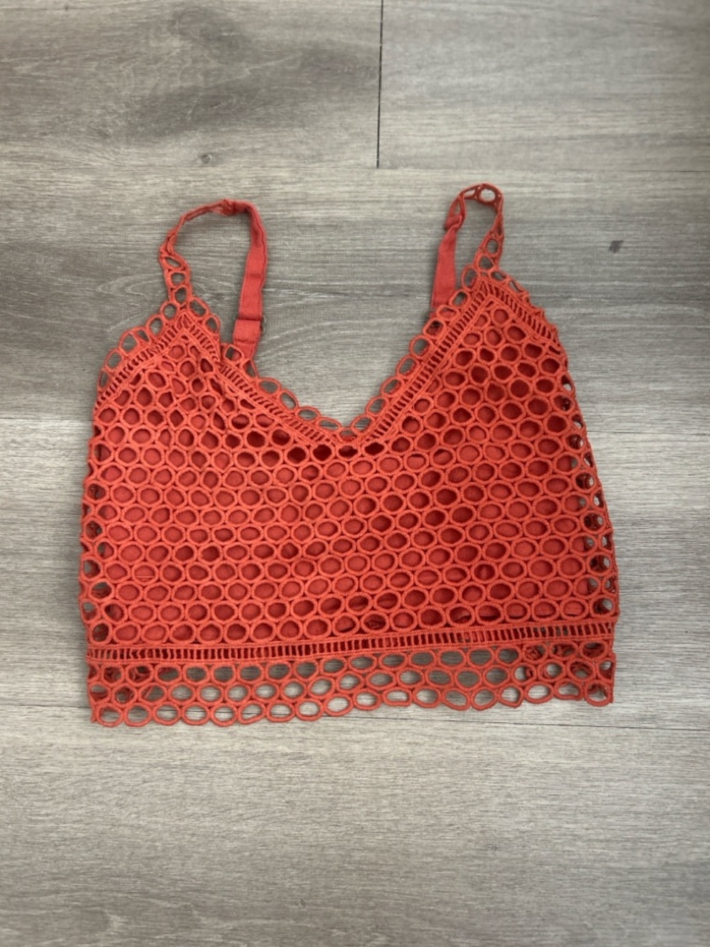 Crochet Circle Bralette in Terracotta